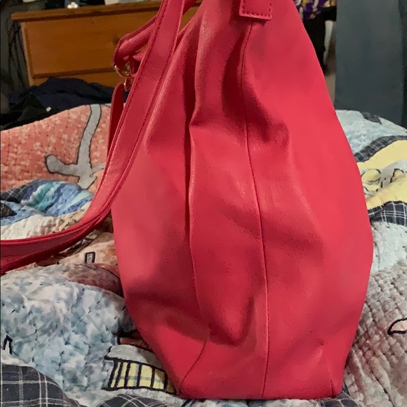 Just Fab Pink tote bag 13x 17” x 4.5 bottom - Picture 3 of 7